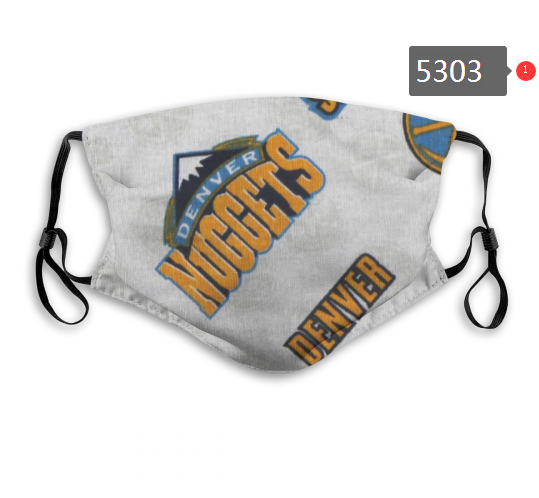 2020 NBA Denver Nuggets #1 Dust mask with filter->nba dust mask->Sports Accessory